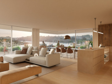 2 bedroom flat with river view and private pool, Property for sale in Gondomar (São Cosme), Valbom e Jovim, Gondomar, DL28274