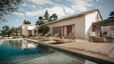 4 bedroom villa under construction, in Praia do Pego on a plot of 897m2., Property for sale in DL32159