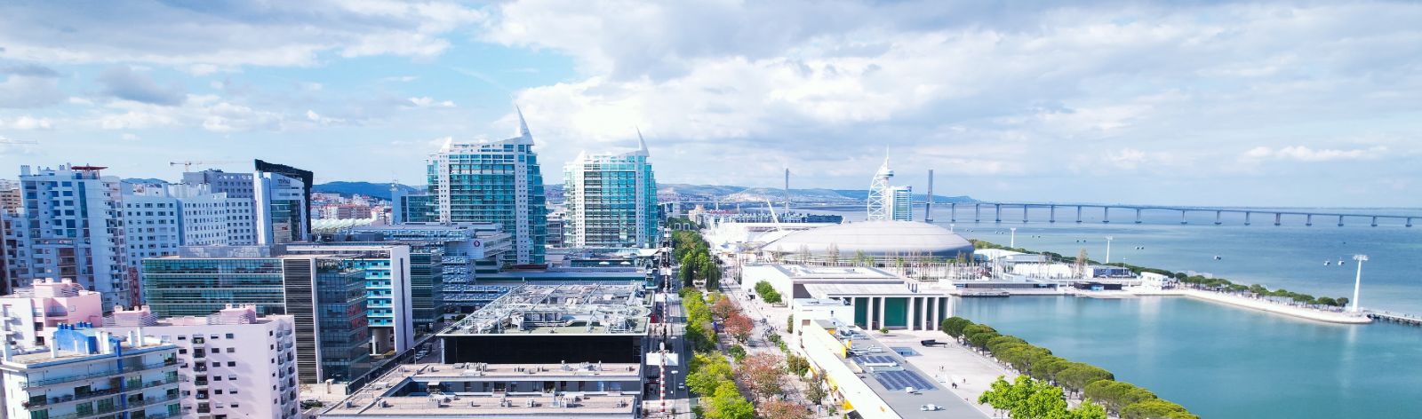 Parque das Nações in Lisbon and its commercial developments.